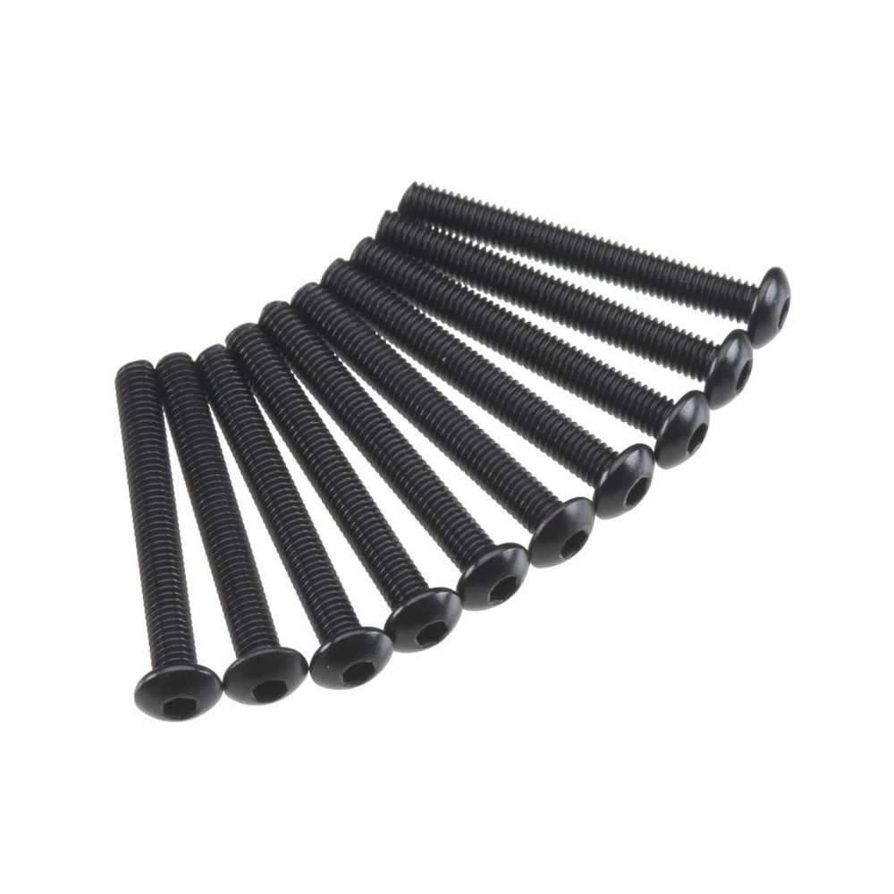 Axial Racing Hex Socket Button Head M3x25mm Black 10 AXIC0012