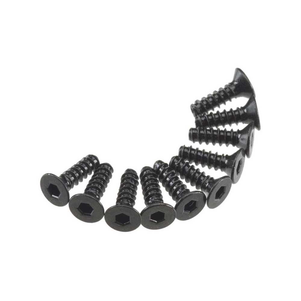 Tornillo para roscar de cabeza avellanada con hexágono negro M3x10mm Axial AXIC0128 Tornillo para roscar de cabeza avellanada con hexágono negro M3x10mm Axial AXIC0128
