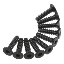 Axial Racing Hex Socket Tap Flat Head M3x12mm Black 10 AXIC0129