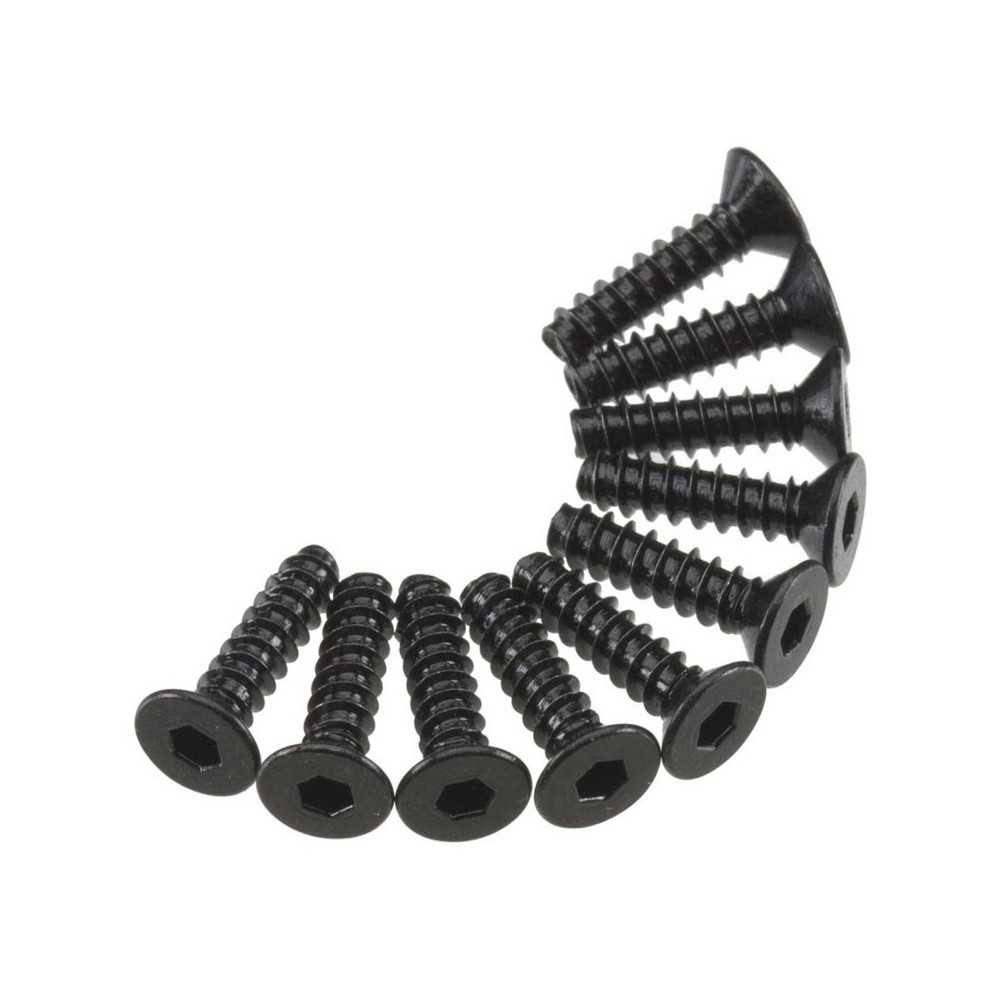 Axial Racing Hex Socket Tap Flat Head M3x12mm Black 10 AXIC0129