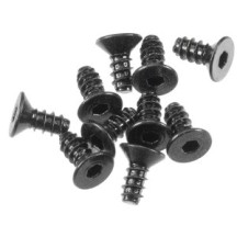 Axial Racing Hex Socket Tapping Flat Head M2.6x6mm Black 10 AXIC0002