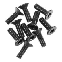 Axial Racing M2.6x8mm Hex Socket Flat Head Black 10 AXIC3372