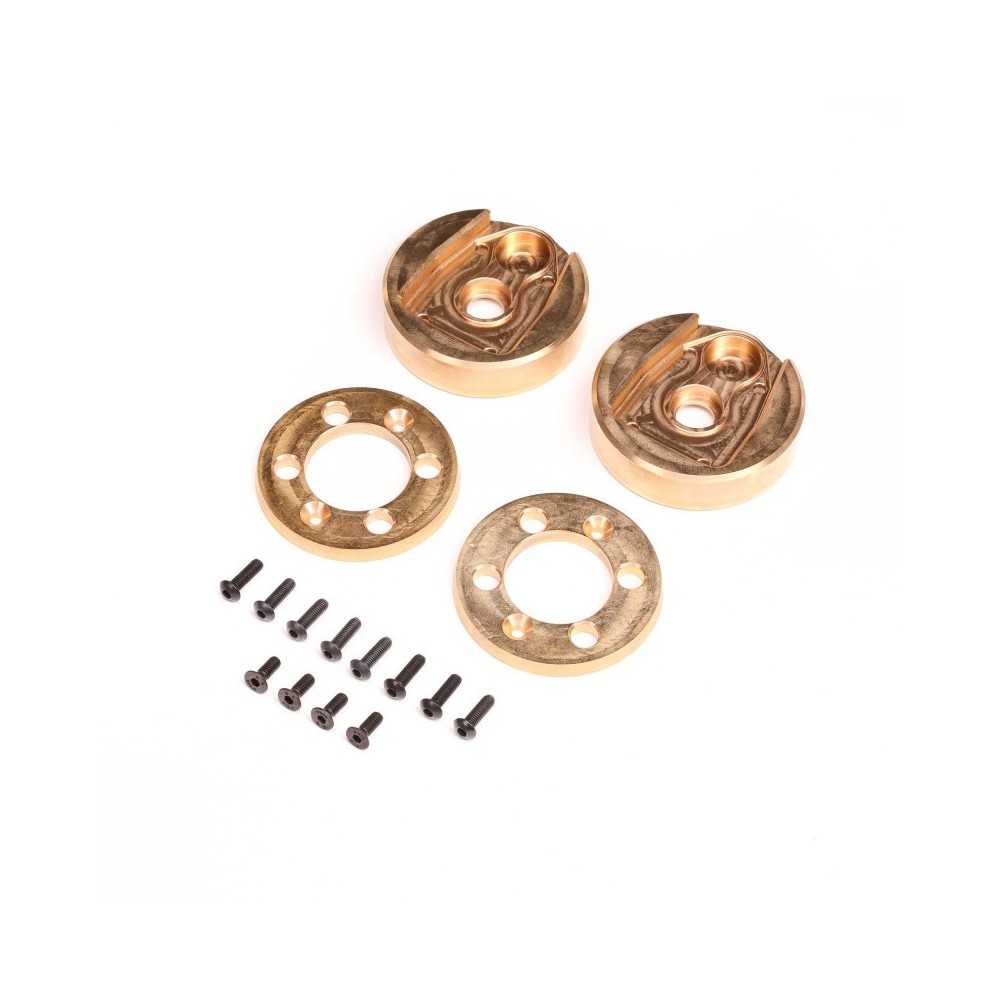 Axial Racing Portal Cover and Weights Brass 122.4g 34.6g ea AF16P: AXP8 AXI-2201