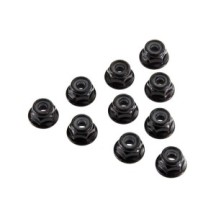 Axial Racing Serrated Nylon Lock Nut Black 4mm 10 AXIC3150