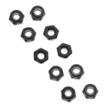 Axial Racing Thin Nylon Locking Hex Nut M3 Black 10 AXIC1052