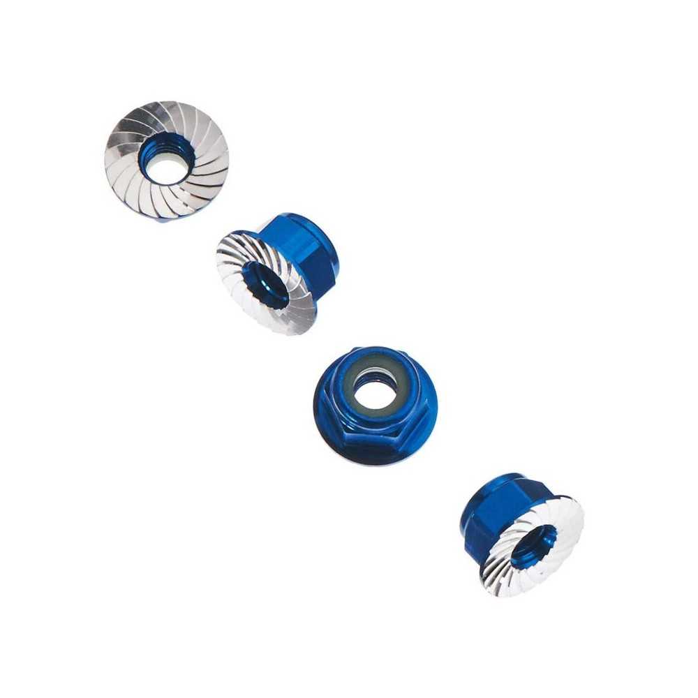 Axial Racing Wheel Nut M4 Serrated Blue 4 AXIC1046 Axial Racing Wheel Nut M4 Serrated Blue 4 AXIC1046