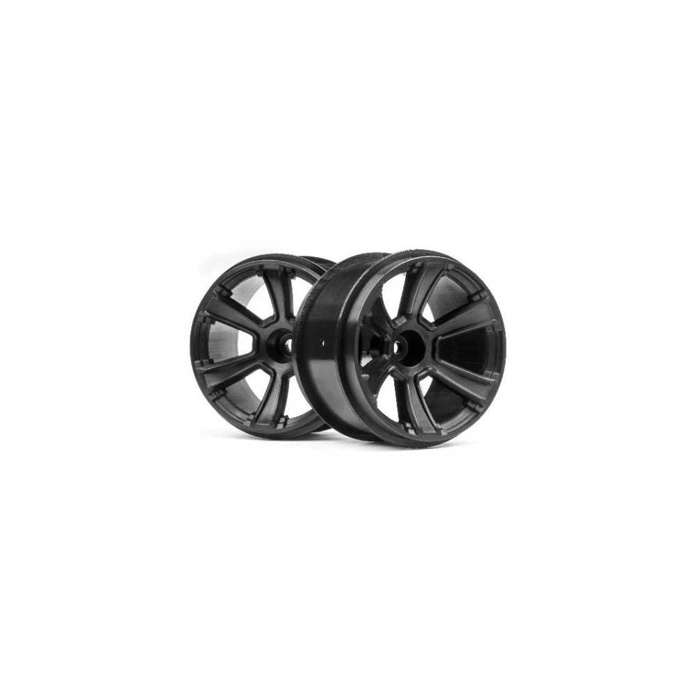 HPI Racing HPI Racing 6-Shot Mt Wheel Black-2Pcs HPI-115327