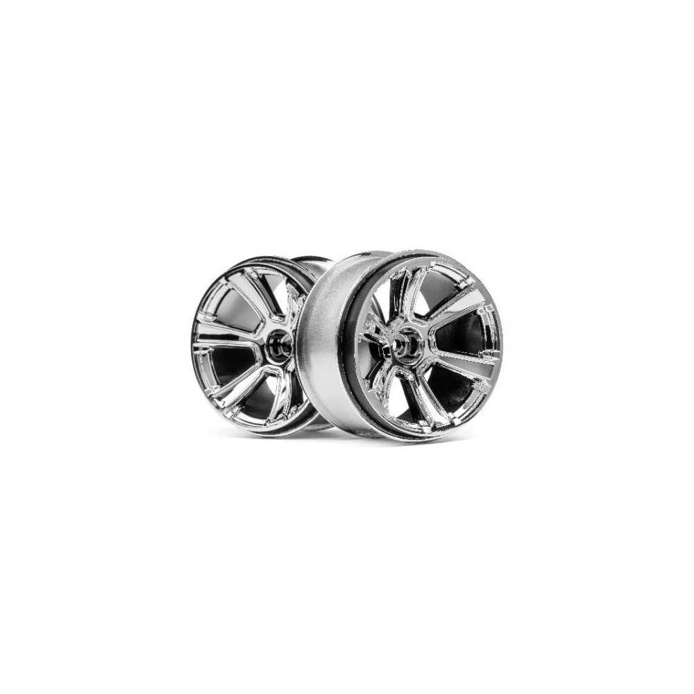 HPI Racing HPI Racing 6-Shot Mt Wheel Chrome-2Pcs HPI-115324