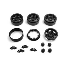 HPI Racing HPI Racing CC-6 Beadlock Wheel 1.3in Black-4pcs HPI-161114