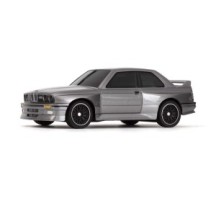 Coche RC eléctrico 1/64 HPI Racing nano-TTR BMW M3 E30 Ravaglia Dark Silver RTR HPI-160991