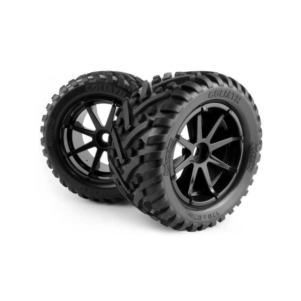 HPI Racing Mounted Goliath Tire on 3256 Blast Black Wheel HPI-160506 HPI Racing Mounted Goliath Tire on 3256 Blast Black Wheel HPI-160506