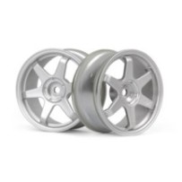 HPI Racing TE37 Wheel 26mm Matte Chrome 0mm Offset HPI-160751