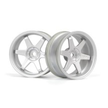 HPI Racing TE37 Wheel 26mm Matte Chrome 6mm Offset HPI-160753
