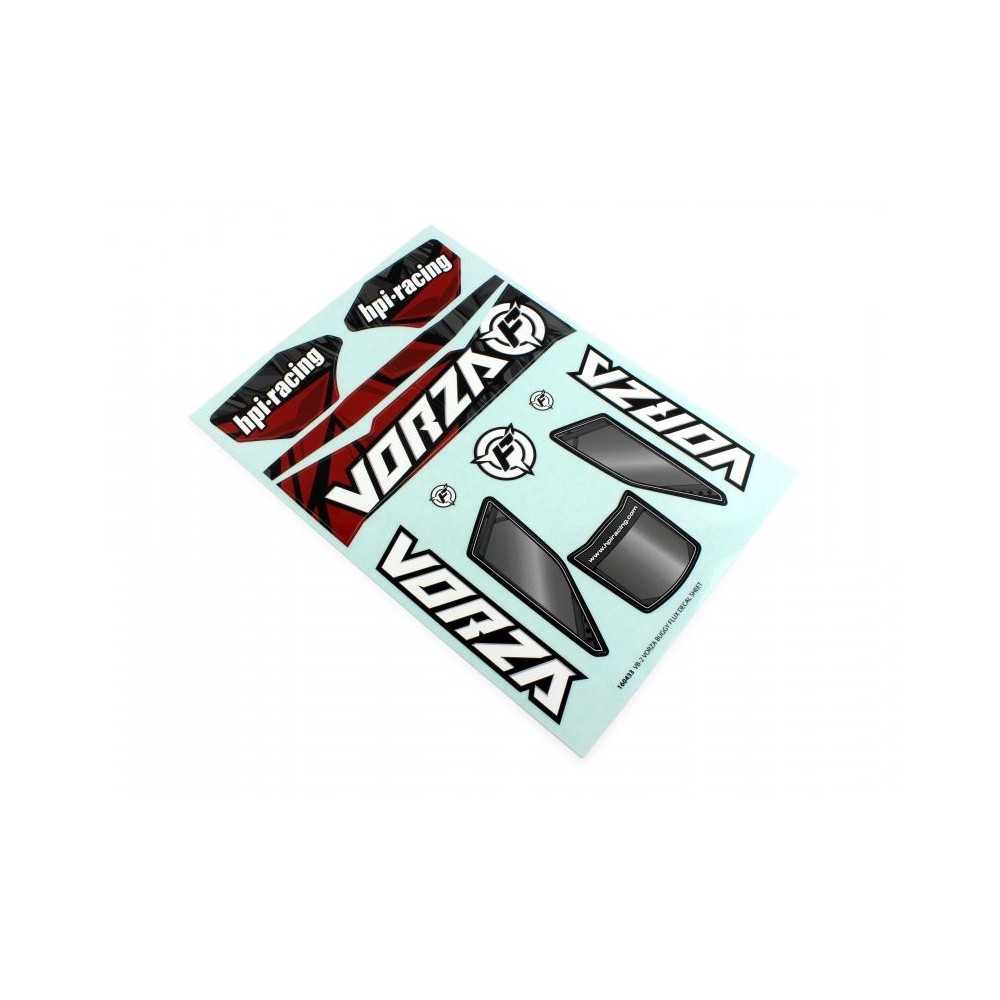 Juego de adhesivos buggy HPI Racing VB2 Vorza Flux HPI-160433 Juego de adhesivos buggy HPI Racing VB2 Vorza Flux HPI-160433