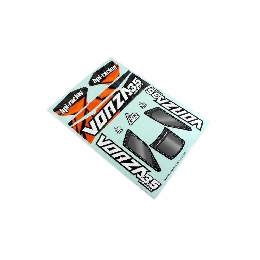 Juego de adhesivos buggy HPI Racing VB2 Vorza Nitro HPI-160432 Juego de adhesivos buggy HPI Racing VB2 Vorza Nitro HPI-160432