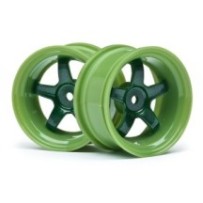 Llanta HPI Racing Work Meister S1 Verde 26mm Hexágono 6mm Offset OS HPI-111091