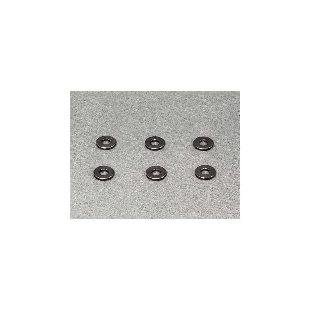 AUTOMODEL Arandelas anodizadas amr 3x7x1mm (6) gun metal AMR-W0145GM