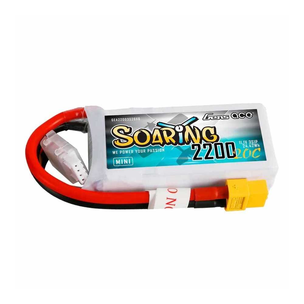 GENS ACE Mini LIPO 3s 11.1v-2200-20c 77x34x26mm 144g (xt60) GEA22003S20X6 GENS ACE Mini LIPO 3s 11.1v-2200-20c 77x34x26mm 144g (xt60) GEA22003S20X6