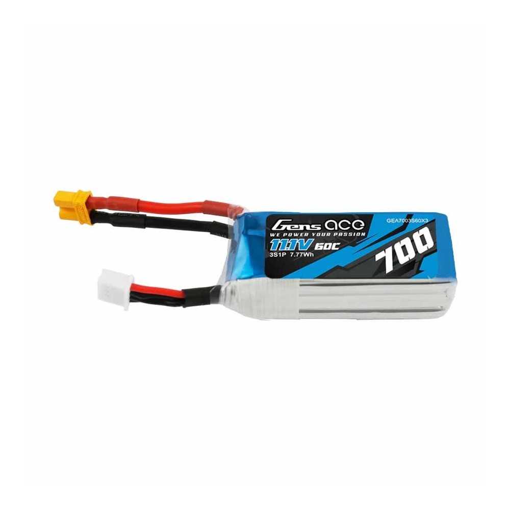 GENS ACE G-tech LIPO 3s 11.1v-700-60c (xt30) 58x22.5x23mm 55g GEA7003S60X3 GENS ACE G-tech LIPO 3s 11.1v-700-60c (xt30) 58x22.5x23mm 55g GEA7003S60X3
