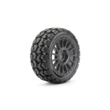 JETKO Ex tomahawk 1:8 buggy belted tyre black wheels 17mm hex (2) JK1501RB