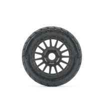 JETKO Ex rockform 1:8 buggy belted tyre black wheels 17mm hex (2) JK1503RB