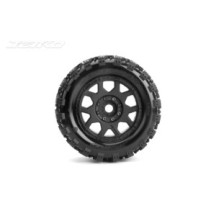 Neumáticos Ex MT Defender 3.8 con llantas negras Jetko JK1806CB