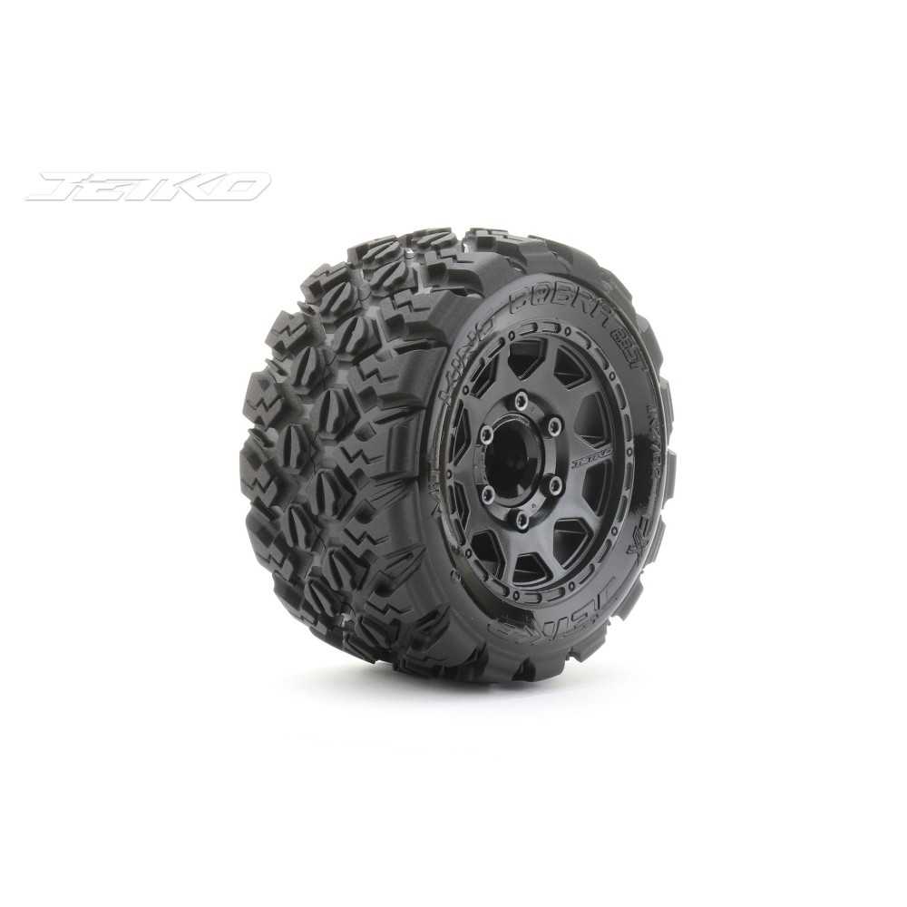 JETKO Ex tyre st king cobra black wheel 2.8" hex 12-14-17mm (2) JK2702CB