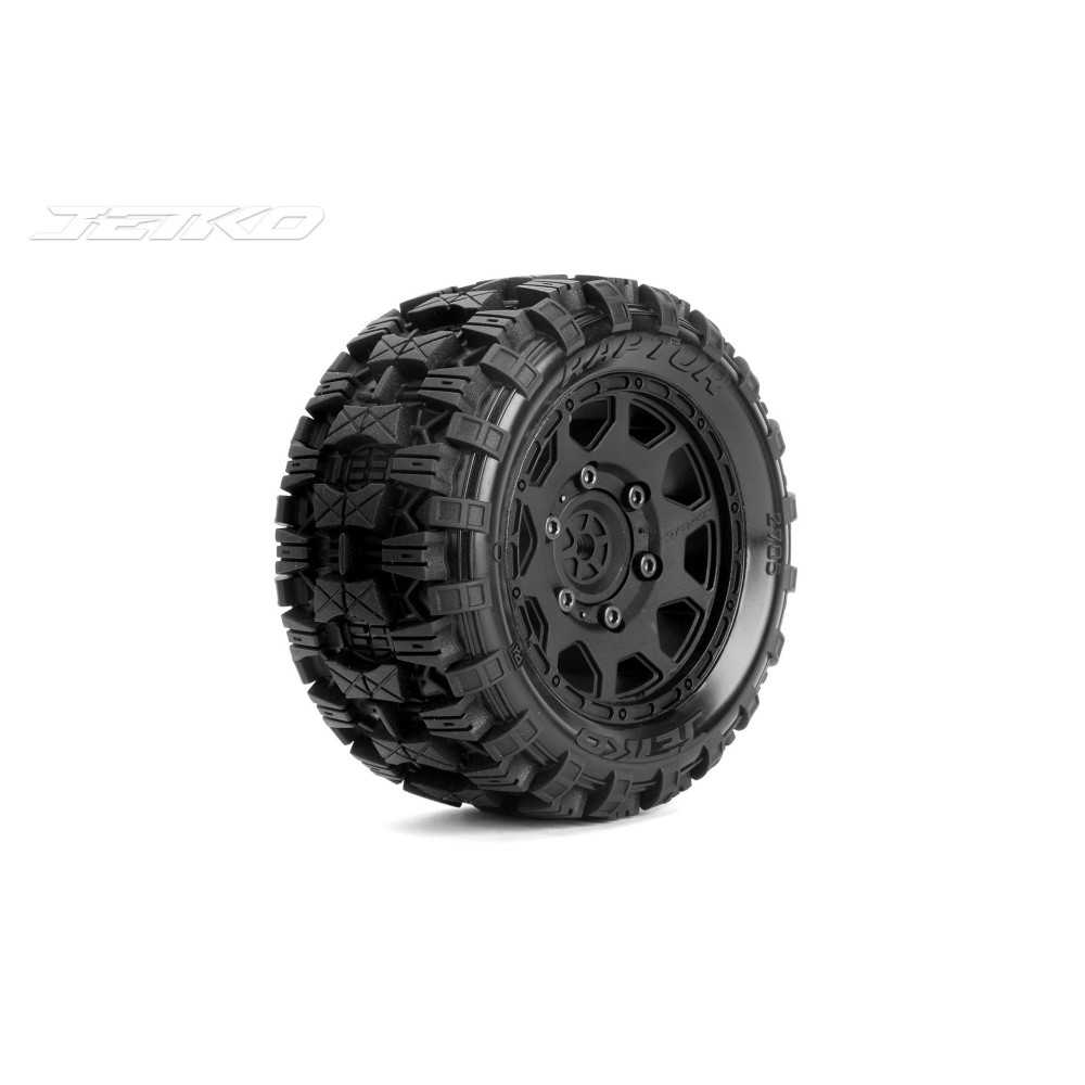JETKO Ex tyre st raptor black wheel 2.8" hex 12-14-17mm (2) JK2705CB