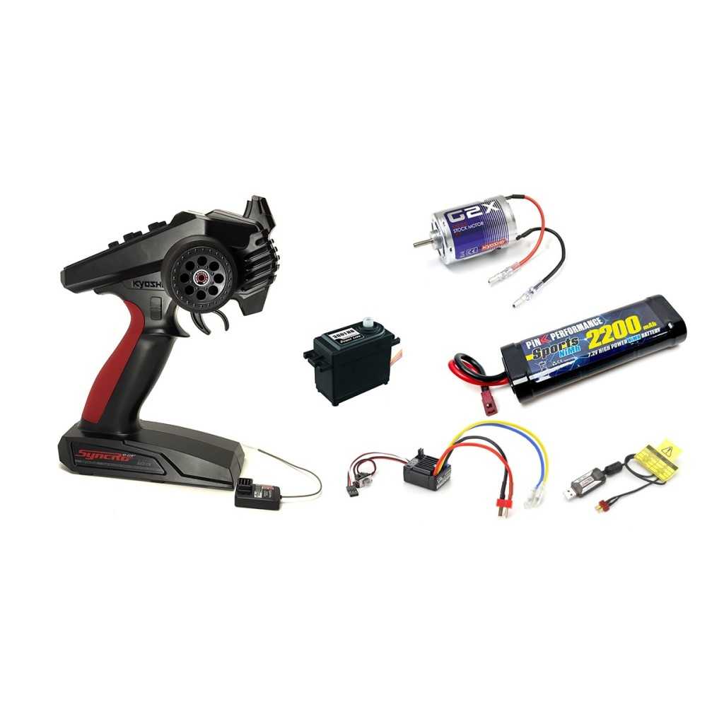 KYOSHO Starter set 1:10 (kt231-70703-82245b-hd3001-batt-charg) K.82140FVS KYOSHO Starter set 1:10 (kt231-70703-82245b-hd3001-batt-charg) K.82140FVS