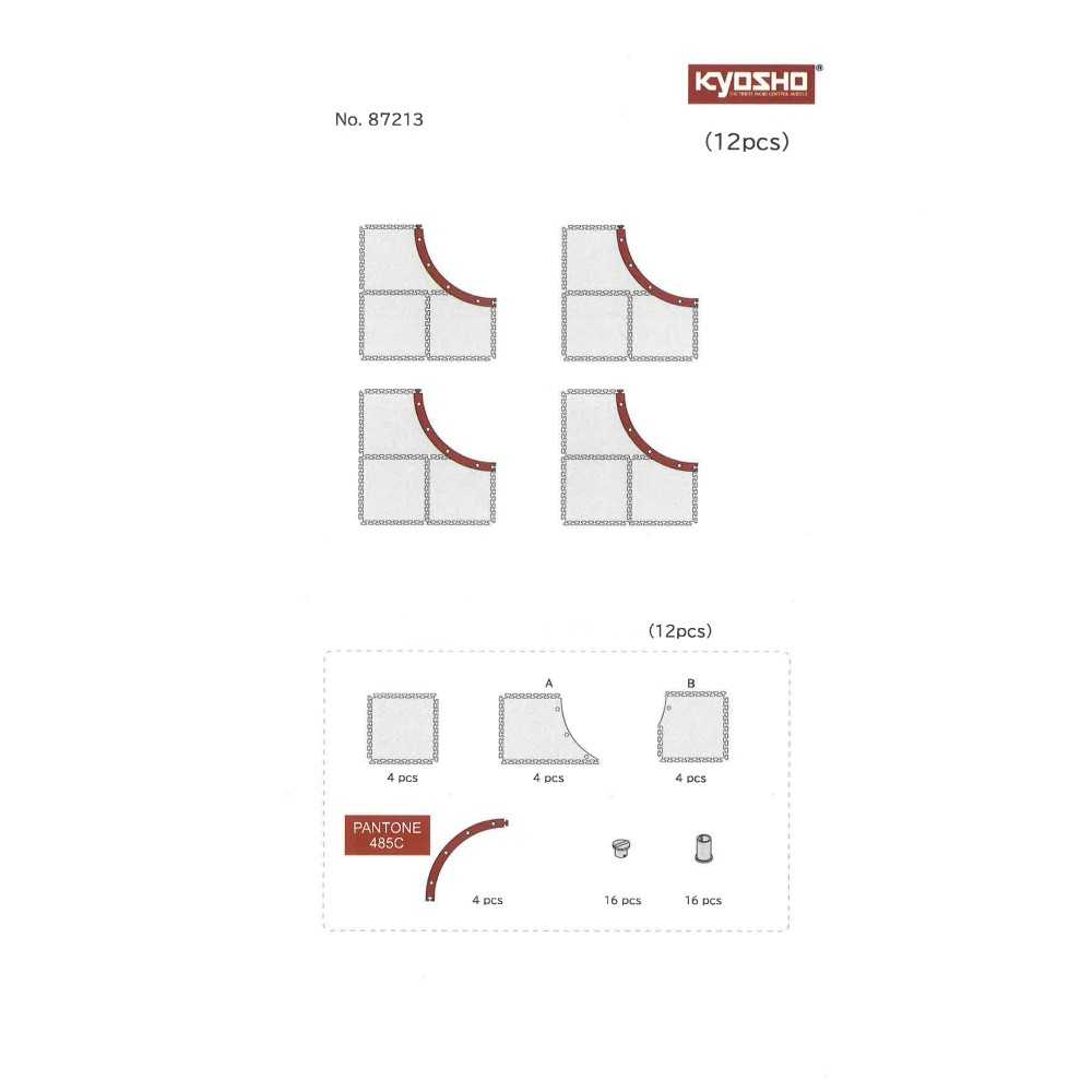 KYOSHO Mini-z carpet track 50 large corner (12pcs) K.87213B KYOSHO Mini-z carpet track 50 large corner (12pcs) K.87213B