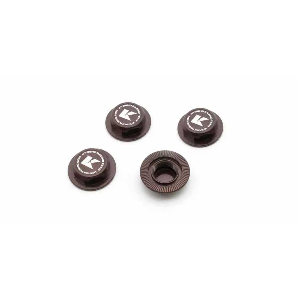 KYOSHO Tuercas dentadas con rueda cerrada inferno 1:8 (4) gun metal K.IFW649GM