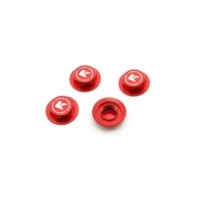 KYOSHO Tuercas dentadas con rueda cerrada inferno 1:8 (4) rojo K.IFW649R