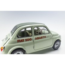 KYOSHO DIE CAST KYOSHO 1:18 fiat nuova 500 elaborazione abarth record green clear KS08966ALG