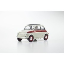 KYOSHO DIE CAST KYOSHO 1:18 fiat nuova 500 sport light gray/red line KS08966SLG