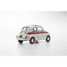 KYOSHO DIE CAST KYOSHO 1:18 fiat nuova 500 sport light gray/red line KS08966SLG
