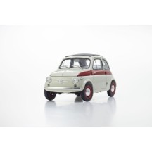 KYOSHO DIE CAST KYOSHO 1:18 fiat nuova 500 sport light gray/red line KS08966SLG