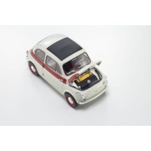 KYOSHO DIE CAST KYOSHO 1:18 fiat nuova 500 sport light gray/red line KS08966SLG
