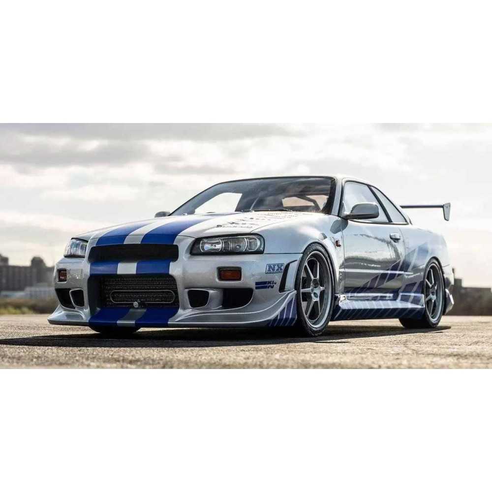 KYOSHO DIE CAST KYOSHO 1:12 resin nissan gt-r 2001 fast & furioussilver/blue stripes KSR12007A KYOSHO DIE CAST KYOSHO 1:12 resin nissan gt-r 2001 fast & furioussilver/blue stripes KSR12007A
