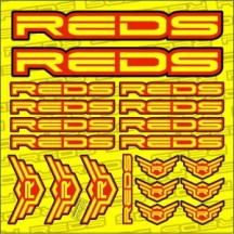 REDS Stickers 150x150 MM jaune fluo REDSTCK0011