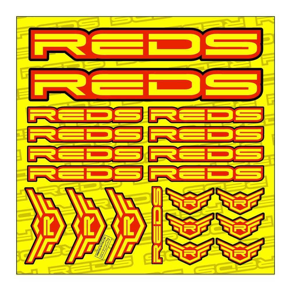 REDS Stickers 150x150 MM jaune fluo REDSTCK0011