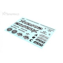 SPARKO F8 body sticker-negro y blanco SPKF89004-BK
