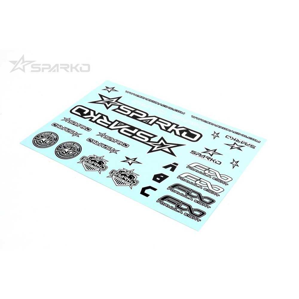 SPARKO F8 body sticker-negro y blanco SPKF89004-BK SPARKO F8 body sticker-negro y blanco SPKF89004-BK
