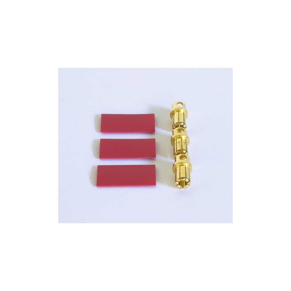 Conectores oro 8 mm macho (3 uds) Team Orion ORI40018 Conectores oro 8 mm macho (3 uds) Team Orion ORI40018