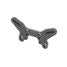 Xray CARBON SHOCK TOWER HS BULKHEAD FOR WING – 2 DOTS - FRONT X362091