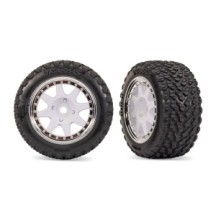 Ruedas delanteras Mini Rally blancas con neumáticos Rally Traxxas TRX10872-WHTC