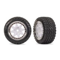 Ruedas delanteras Mini Rally blancas con neumáticos Rally Traxxas TRX10872-WHTC
