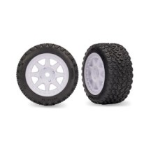 Ruedas traseras Mini Rally blancas con neumáticos Rally Traxxas TRX10873-WHT