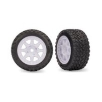 Ruedas traseras Mini Rally blancas con neumáticos Rally Traxxas TRX10873-WHT