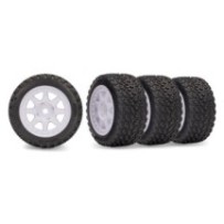 Ruedas Mini Rally blancas con neumáticos Rally Traxxas TRX10874