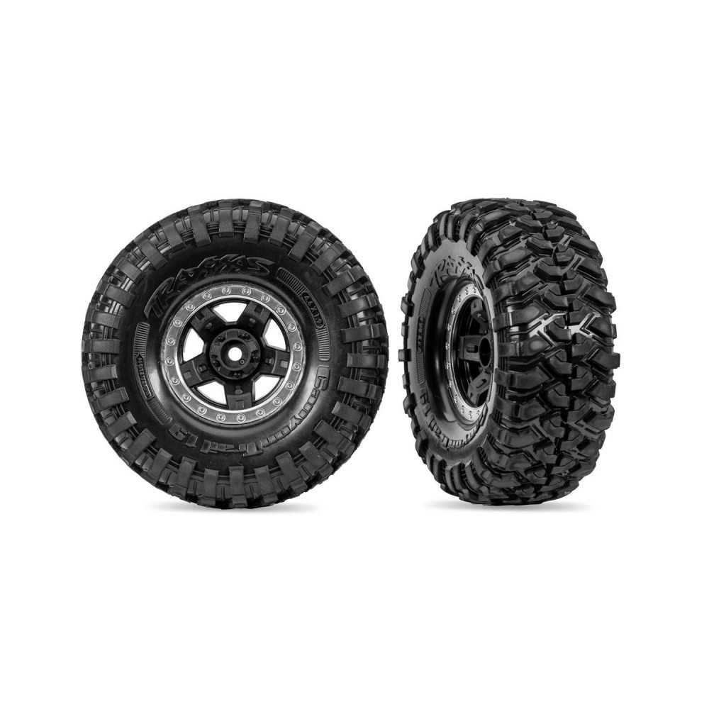Traxxas 1.9" Black TRX-4 Wheels w/ Canyon Trail Tires (2) TRX11070-STBLK Traxxas 1.9" Black TRX-4 Wheels w/ Canyon Trail Tires (2) TRX11070-STBLK